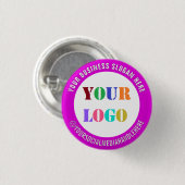 Ihr Firmenlogo Social Media Werbebutton Button (Vorne & Hinten)
