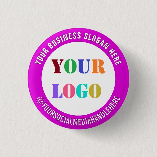 Ihr Firmenlogo Social Media Werbebutton Button (Vorderseite)