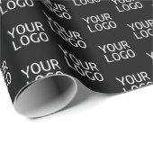 Ihr Firmenlogo | Stilvolles Halbschrittmuster Geschenkpapier (Rolleneckpunkt)