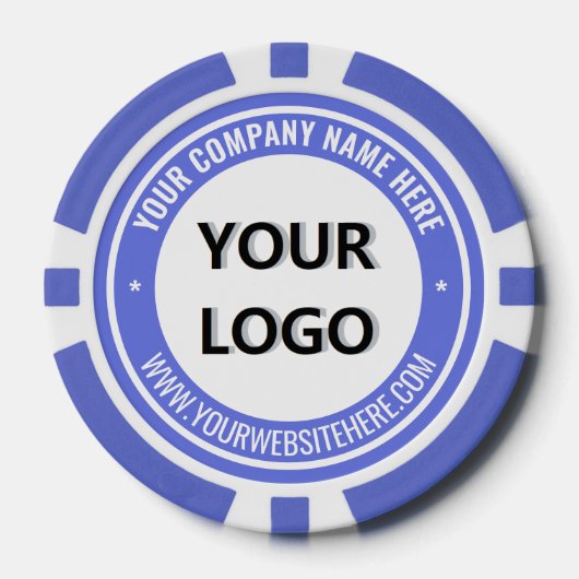 Ihr Firmenlogo Text Branded Poker Chips Beispiel (Vorderseite)