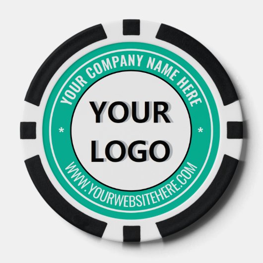 Ihr Firmenlogo Text Branded Poker Chips Beispiel (Vorderseite)