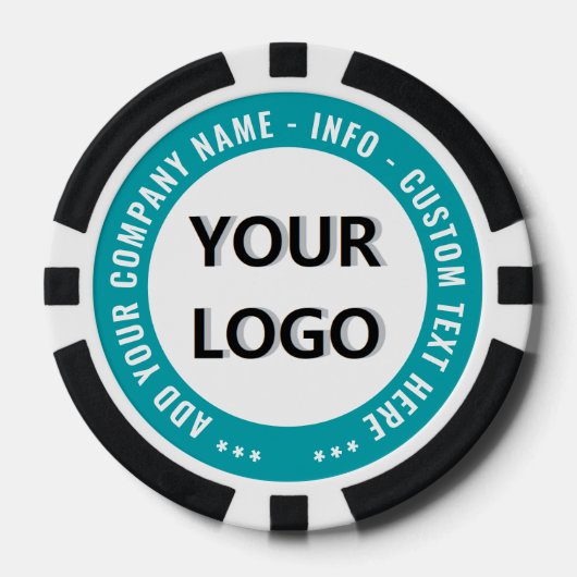 Ihr Firmenlogo Text Markenzeichen Poker Chips Beis (Vorderseite)