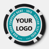 Ihr Firmenlogo Text Markenzeichen Poker Chips Beis (Rückseite)