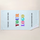 Ihr Firmenlogo Text Strandtuch wählen Farben aus (Vorderseite)