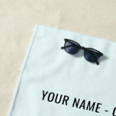 Ihr Firmenlogo Text Strandtuch wählen Farben aus (Beispiel)