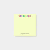 Ihr Firmenlogo und Anmerkungen zum benutzerdefinie Post-it Klebezettel (Vorderseite)