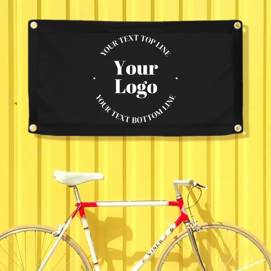Ihr Firmenlogo und anpassbare Textvorlage Banner