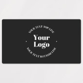 Ihr Firmenlogo und anpassbare Textvorlage Etiketten (Design 1)