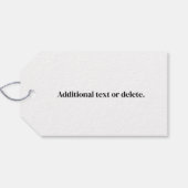 Ihr Firmenlogo und anpassbare Textvorlage Geschenkanhänger (Rückseite Horizontal)