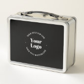Ihr Firmenlogo und anpassbare Textvorlage Metall Brotdose (Rückseite)