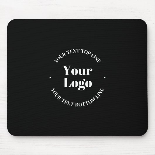 Ihr Firmenlogo und anpassbare Textvorlage Mousepad (Vorne)