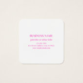 Ihr Firmenlogo und bearbeitete Textvorlage | Pink (Rückseite)