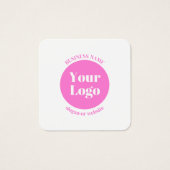 Ihr Firmenlogo und bearbeitete Textvorlage | Pink (Vorderseite)