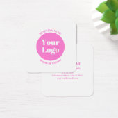 Ihr Firmenlogo und bearbeitete Textvorlage | Pink (Schreibtisch)