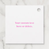 Ihr Firmenlogo und bearbeitete Textvorlage | Pink Geschenkanhänger (Rückseite)