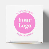 Ihr Firmenlogo und bearbeitete Textvorlage | Pink Geschenkschachtel (Oben)