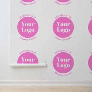 Ihr Firmenlogo und bearbeitete Textvorlage Pink Tapete