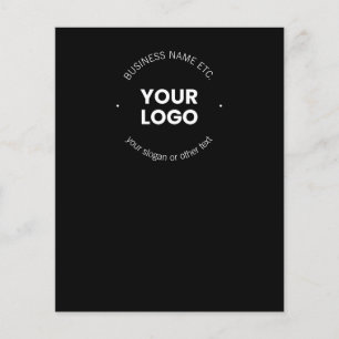 Ihr Firmenlogo und bearbeiteter Text   Schwarz/Wei Flyer