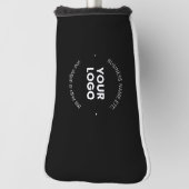 Ihr Firmenlogo und bearbeiteter Text | Schwarz/Wei Golf Headcover (Rotieren 90)