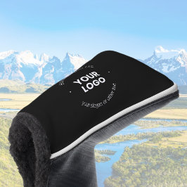Ihr Firmenlogo und bearbeiteter Text | Schwarz/Wei Golf Headcover
