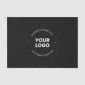 Ihr Firmenlogo und bearbeiteter Text | Schwarz/Wei Seidenpapier (Vorderseite)