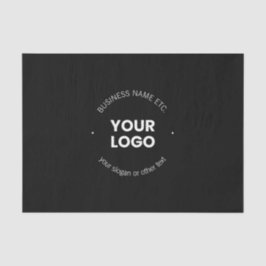 Ihr Firmenlogo und bearbeiteter Text | Schwarz/Wei Seidenpapier