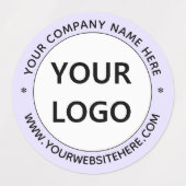 Ihr Firmenlogo und benutzerdefinierte Text-Firmenz Etiketten (Design 1)