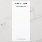 Ihr Firmenlogo und das Menü für benutzerdefinierte Menükarte (Rückseite)