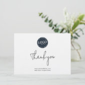 Ihr Firmenlogo und Firmenwebsite - Benutzerdefinie Dankeskarte (Stehend Vorderseite)