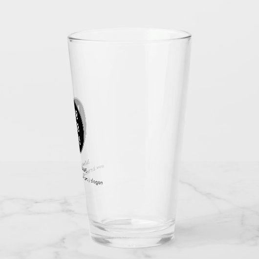 Ihr Firmenlogo und Firmenwebsite - Benutzerdefinie Glas (Links)