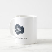 Ihr Firmenlogo und Firmenwebsite - Benutzerdefinie Kaffeetasse (Vorderseite Links)