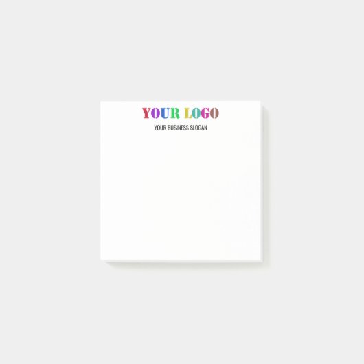 Ihr Firmenlogo und Ihr benutzerdefinierter Text -  Post-it Klebezettel (Vorderseite)