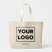 Ihr Firmenlogo und Ihr benutzerdefinierter Text zw Jumbo Stoffbeutel (Rückseite)