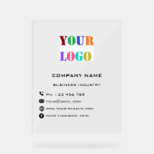 Ihr Firmenlogo und Ihr benutzerdefiniertes Text-Ak Acrylschild (Vorderseite)