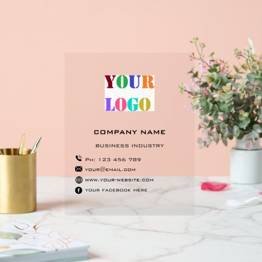 Ihr Firmenlogo und Ihr benutzerdefiniertes Text-Ak Acrylschild (Hochzeit)