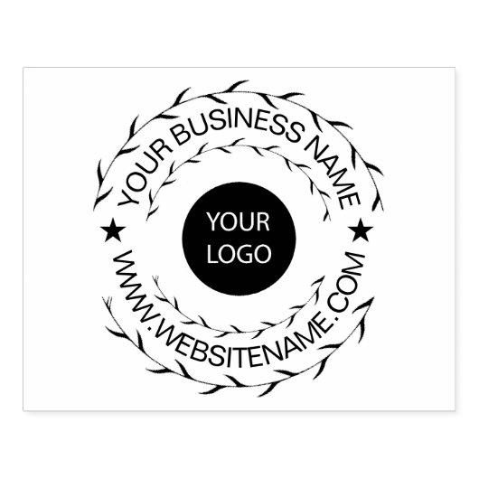 Ihr Firmenlogo und Ihr eigener Text Gummistempel (Prägung)