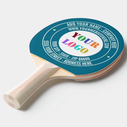 Ihr Firmenlogo und Ihr Pingpong-Paddel mit benutze Tischtennis Schläger (Vorderseite)