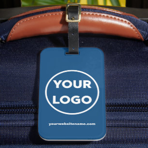 Ihr Firmenlogo und Ihre Business-Website auf Blue Gepäckanhänger