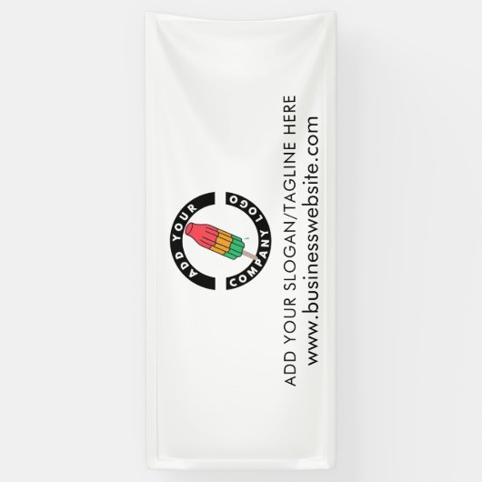 Ihr Firmenlogo und Ihre Firmenwebsite Banner (Vertikal)