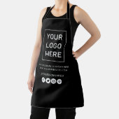 Ihr Firmenlogo und Ihre Textfirma als schwarz geke Schürze (InSitu)