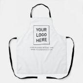 Ihr Firmenlogo und Ihre Textfirma als weiße Marken Schürze (Vorderseite)