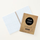 Ihr Firmenlogo und Ihre Textfirma mit brauner Mark Notizblock (Innenseite)