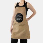 Ihr Firmenlogo und Ihre Textfirma mit brauner Mark Schürze (InSitu)