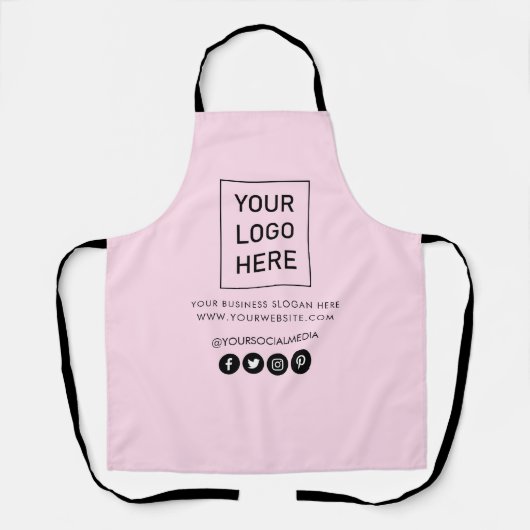 Ihr Firmenlogo und Ihre Textilindustrie - Rosa Schürze (Vorderseite)