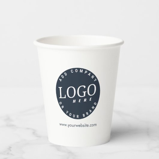 Ihr Firmenlogo und Ihre Website Pappbecher (Vorderseite)