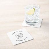 Ihr Firmenlogo und individuell anpassbare Werbebot Rechteckiger Pappuntersetzer (Vor Ort)