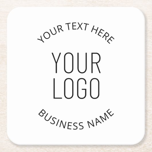Ihr Firmenlogo und individuell anpassbare Werbebot Rechteckiger Pappuntersetzer (Vorderseite)
