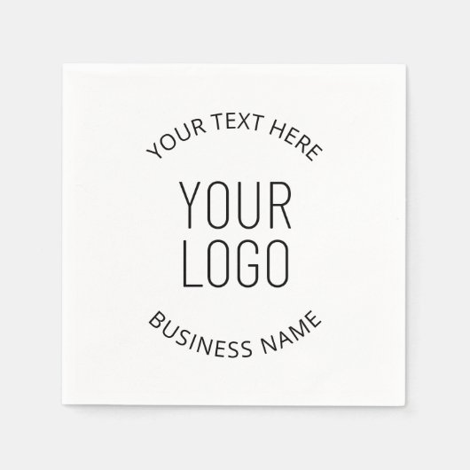 Ihr Firmenlogo und individuell anpassbare Werbebot Serviette (Vorderseite)