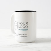Ihr Firmenlogo und individuelle Details Zweifarbige Tasse (Vorderseite Links)