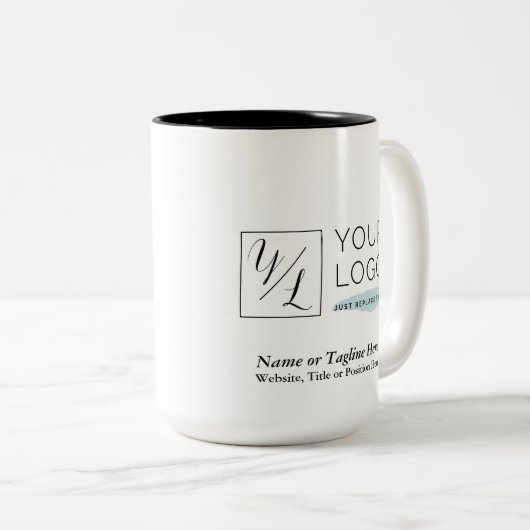 Ihr Firmenlogo und individuelle Details Zweifarbige Tasse (VorderseiteRechts)
